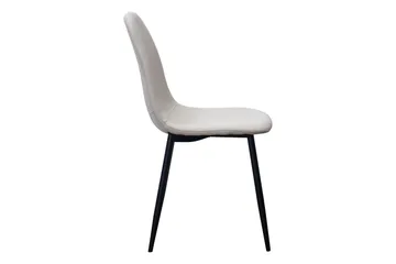 Nibe Spisestol - Beige/Svarte Metallben - Møbler - Stoler - Spisestuestoler & kjøkkenstoler