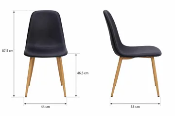 Nibe spisestol i kunstskinn - Svart - Møbler - Stoler - Spisestuestoler & kjøkkenstoler
