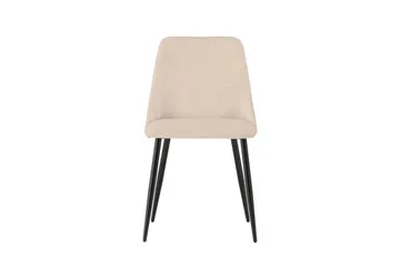 Night Spisestol i Stoff med Metallben - Beige - Møbler - Stoler - Spisestuestoler & kjøkkenstoler