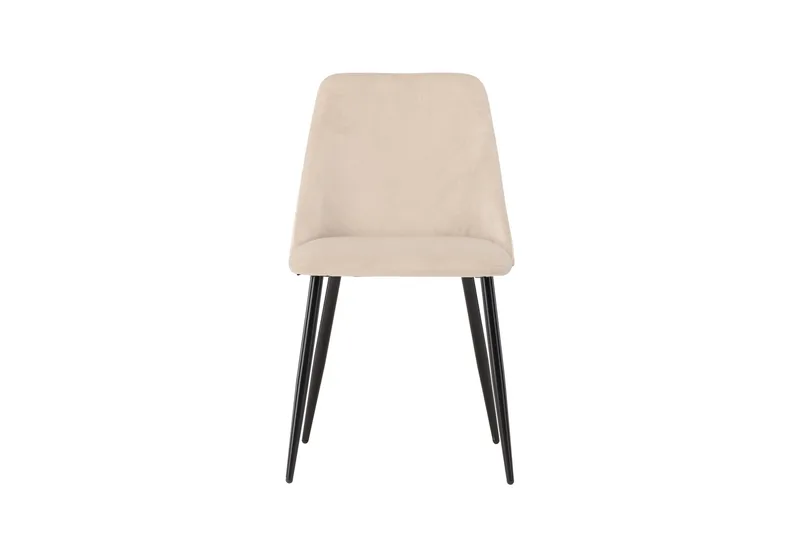 Night Spisestol i Stoff med Metallben, Beige