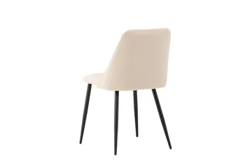Night Spisestol i Stoff med Metallben - Beige - Møbler - Stoler - Spisestuestoler & kjøkkenstoler
