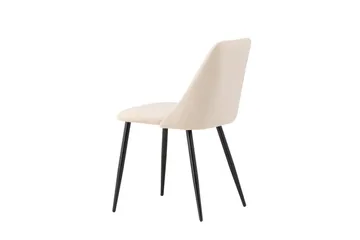Night Spisestol i Stoff med Metallben - Beige - Møbler - Stoler - Spisestuestoler & kjøkkenstoler
