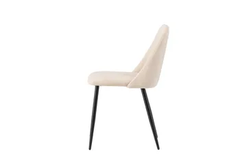 Night Spisestol i Stoff med Metallben - Beige - Møbler - Stoler - Spisestuestoler & kjøkkenstoler