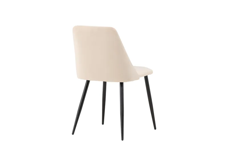 Night Spisestol i Stoff med Metallben - Beige - Møbler - Stoler - Spisestuestoler & kjøkkenstoler