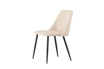 Night Spisestol i Stoff med Metallben - Beige - Møbler - Stoler - Spisestuestoler & kjøkkenstoler