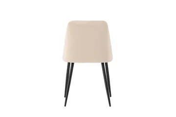 Night Spisestol i Stoff med Metallben - Beige - Møbler - Stoler - Spisestuestoler & kjøkkenstoler