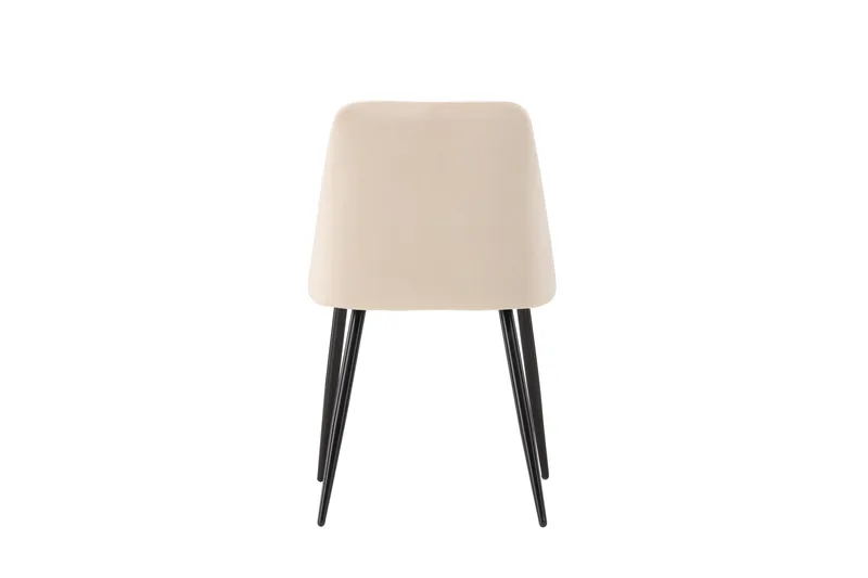 Night Spisestol i Stoff med Metallben - Beige - Møbler - Stoler - Spisestuestoler & kjøkkenstoler