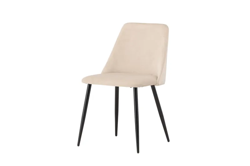 Night Spisestol i Stoff med Metallben - Beige - Møbler - Stoler - Spisestuestoler & kjøkkenstoler