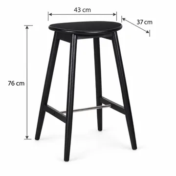 Norden Barstol 76 cm - Svart - Møbler - Stoler - Barstol