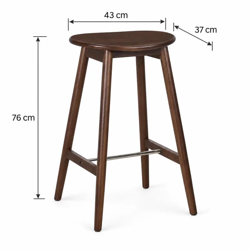 Norden Barstol 76 cm - Valnøtt - Møbler - Stoler - Barstol