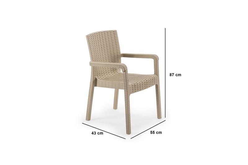 Omber Spisestol - Beige - Hagemøbler & utemiljø - Balkong & terrasse - Balkongmøbler - Balkongstoler