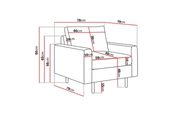 Peppe Manchester Lenestol 76 cm bred - Brun - Møbler - Stoler - Lenestoler