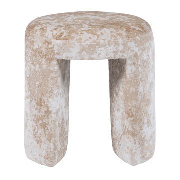 Polstret krakk Charlie 45 cm rundt - Beige - Møbler - Stoler - Krakk