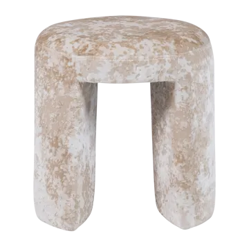 Polstret krakk Charlie 45 cm rundt - Beige - Møbler - Stoler - Krakk