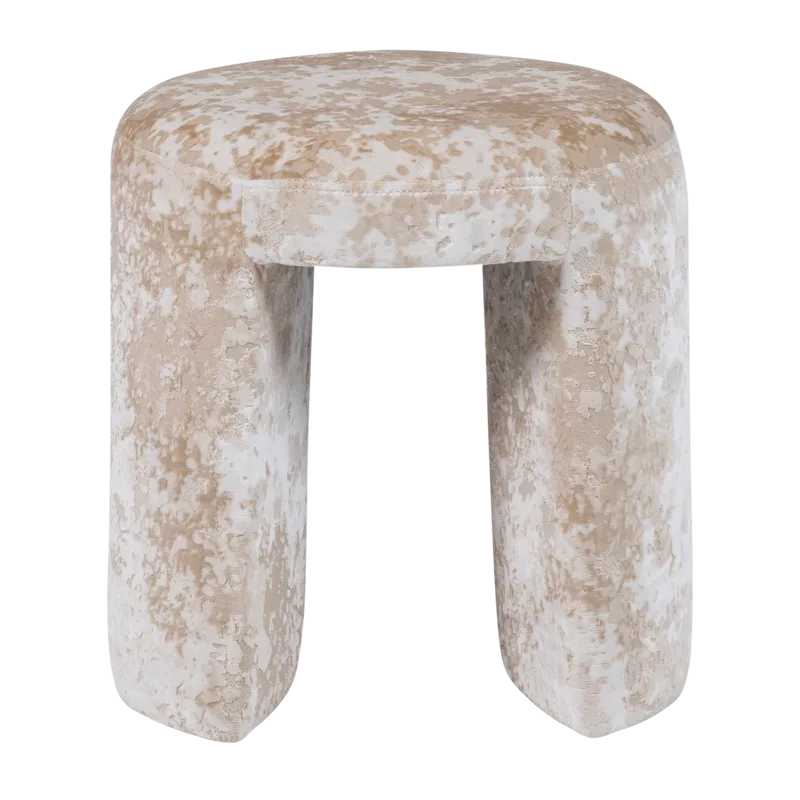 Polstret krakk Charlie 45 cm rundt, Beige