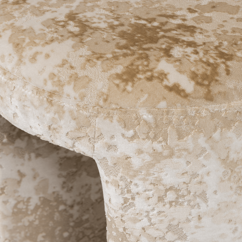 Polstret krakk Charlie 45 cm rundt - Beige - Møbler - Stoler - Krakk