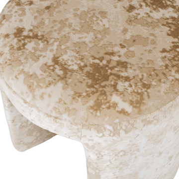 Polstret krakk Charlie 45 cm rundt - Beige - Møbler - Stoler - Krakk