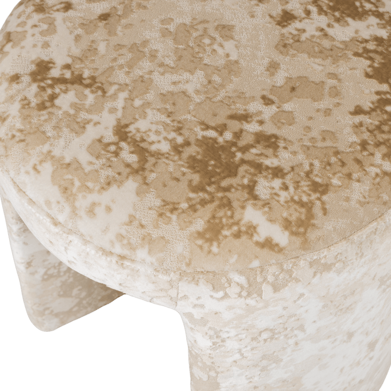 Polstret krakk Charlie 45 cm rundt - Beige - Møbler - Stoler - Krakk