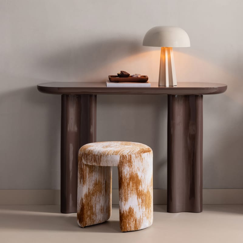 Polstret krakk Charlie 45 cm rundt - Karamell - Møbler - Stoler - Krakk