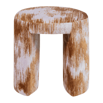 Polstret krakk Charlie 45 cm rundt - Karamell - Møbler - Stoler - Krakk