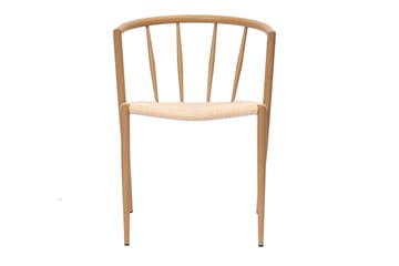 Radella Spisestol - Beige / Metallben eik - Møbler - Stoler - Spisestuestoler & kjøkkenstoler