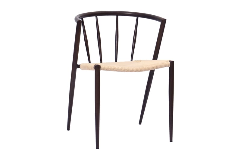 Radella Spisestol - Beige / Metallben Røkt eik - Møbler - Stoler - Spisestuestoler & kjøkkenstoler