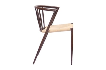 Radella Spisestol - Beige / Metallben Røkt eik - Møbler - Stoler - Spisestuestoler & kjøkkenstoler