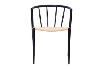 Radella Spisestol - Beige / Metallben svart - Møbler - Stoler - Spisestuestoler & kjøkkenstoler