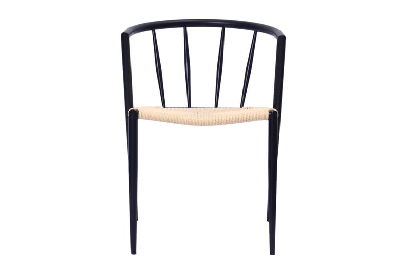 Radella Spisestol - Beige / Metallben svart - Møbler - Stoler - Spisestuestoler & kjøkkenstoler