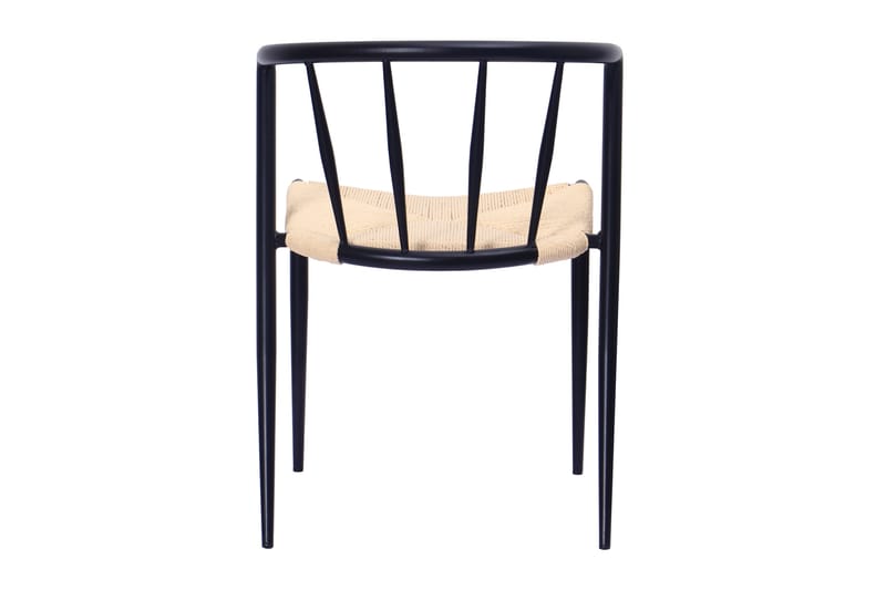 Radella Spisestol - Beige / Metallben svart - Møbler - Stoler - Spisestuestoler & kjøkkenstoler