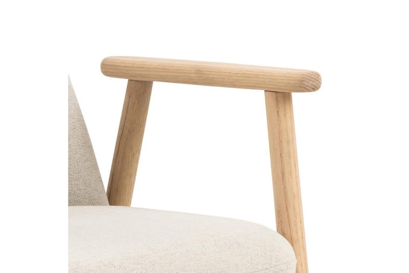 Reciclar Spisestol i bouclé med armlener i eik - Beige - Møbler - Stoler - Spisestuestoler & kjøkkenstoler