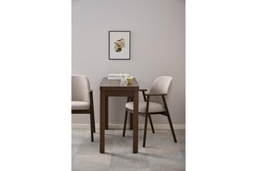 Reciclar Spisestol i bouclé med armlener i eik - Mørk brun/Greige - Møbler - Stoler - Spisestuestoler & kjøkkenstoler