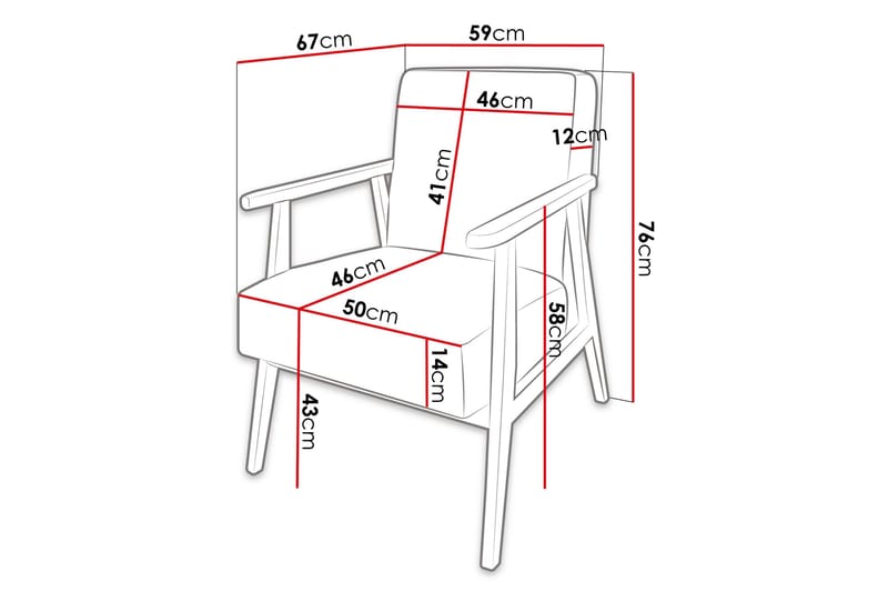 Retro Lenestol - Beige - Møbler - Stoler - Lenestoler