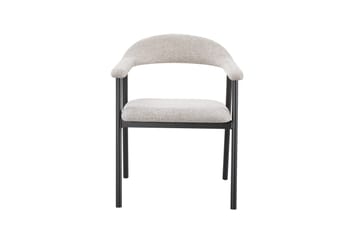 Ronja spisestol i metall med stoffsete - Beige/Svart - Møbler - Stoler - Spisestuestoler & kjøkkenstoler