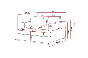 Rossita lyx Ekstra dyp Lenestol - Beige Chenille - Møbler - Stoler - Lenestoler