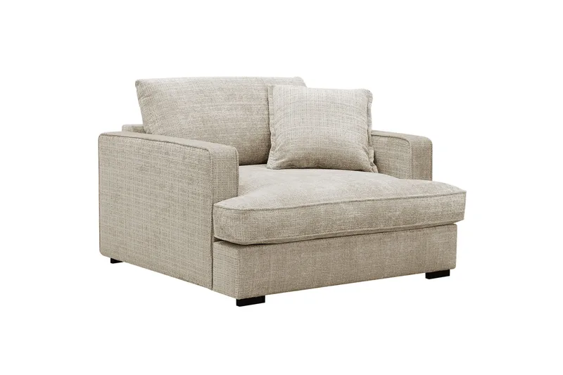 Rossita lyx Ekstra dyp Lenestol - Beige Chenille - Møbler - Stoler - Lenestoler