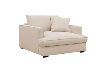 Rossita lyx Ekstra dyp Lenestol - Beige Kordfløyel - Møbler - Stoler - Lenestoler