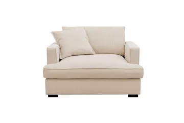 Rossita lyx Ekstra dyp Lenestol - Beige Kordfløyel - Møbler - Stoler - Lenestoler