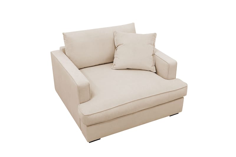 Rossita lyx Ekstra dyp Lenestol - Beige Kordfløyel - Møbler - Stoler - Lenestoler