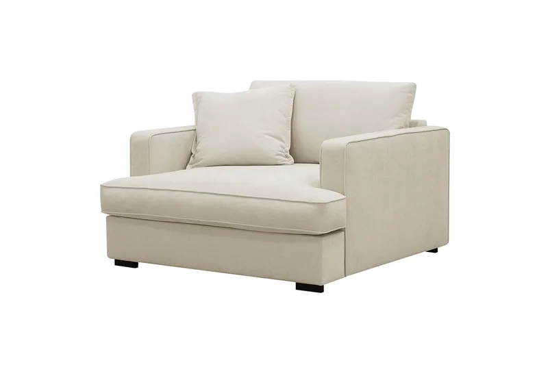 Rossita lyx Ekstra dyp Lenestol - Beige Stoff - Møbler - Stoler - Lenestoler