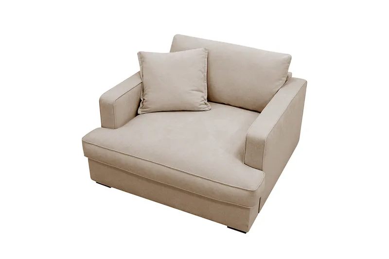 Rossita lyx Ekstra dyp Lenestol - Beige Stoff - Møbler - Stoler - Lenestoler