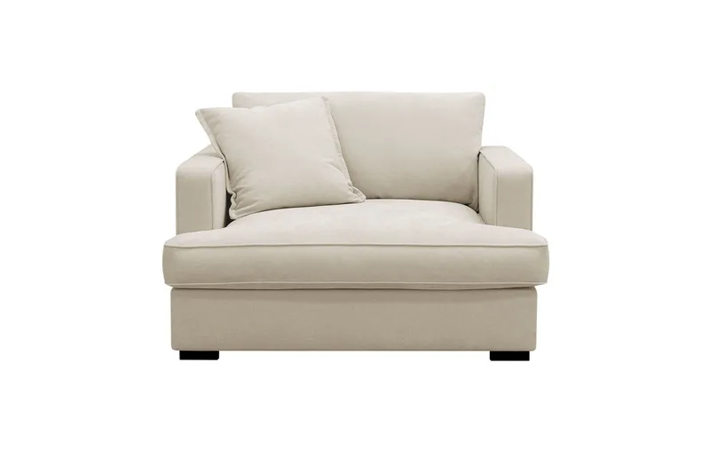 Rossita lyx Ekstra dyp Lenestol - Beige Stoff - Møbler - Stoler - Lenestoler