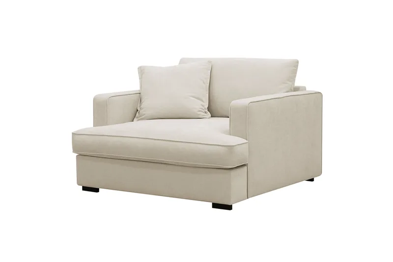 Rossita lyx Ekstra dyp Lenestol - Beige Stoff - Møbler - Stoler - Lenestoler