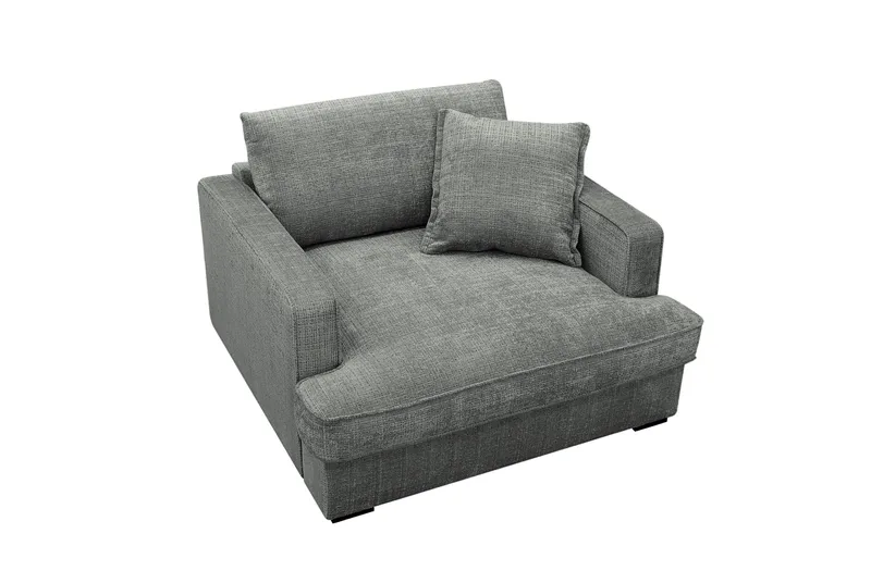 Rossita lyx Ekstra dyp Lenestol - Grå Chenille - Møbler - Stoler - Lenestoler