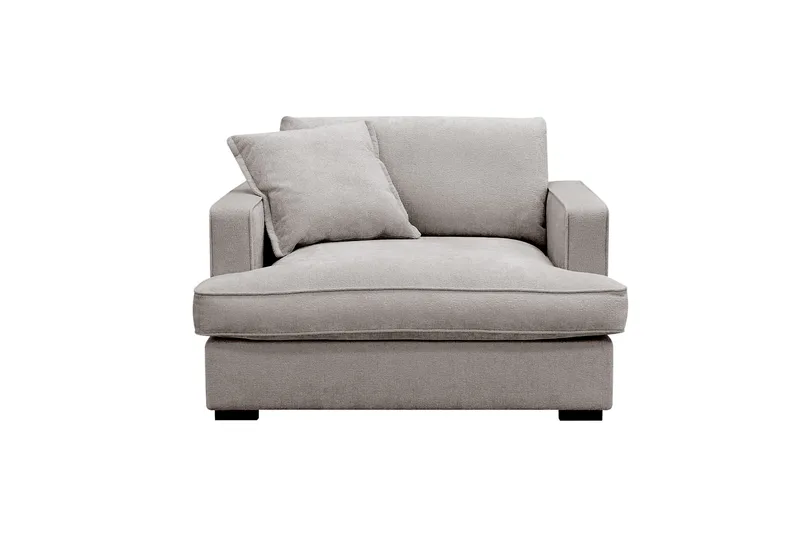 Rossita lyx Ekstra dyp Lenestol - Grå/Brun Chenille - Møbler - Stoler - Lenestoler