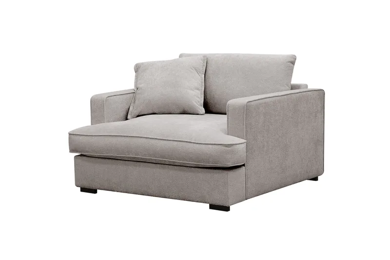 Rossita lyx Ekstra dyp Lenestol - Grå/Brun Chenille - Møbler - Stoler - Lenestoler