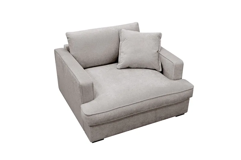 Rossita lyx Ekstra dyp Lenestol - Grå/Brun Chenille - Møbler - Stoler - Lenestoler