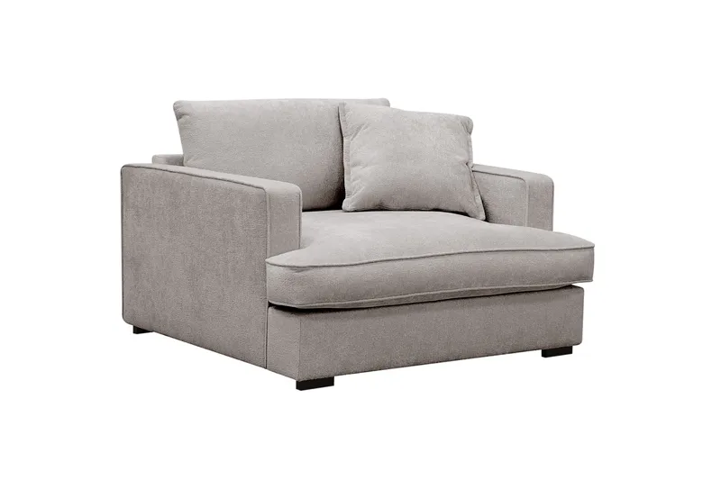 Rossita lyx Ekstra dyp Lenestol - Grå/Brun Chenille - Møbler - Stoler - Lenestoler