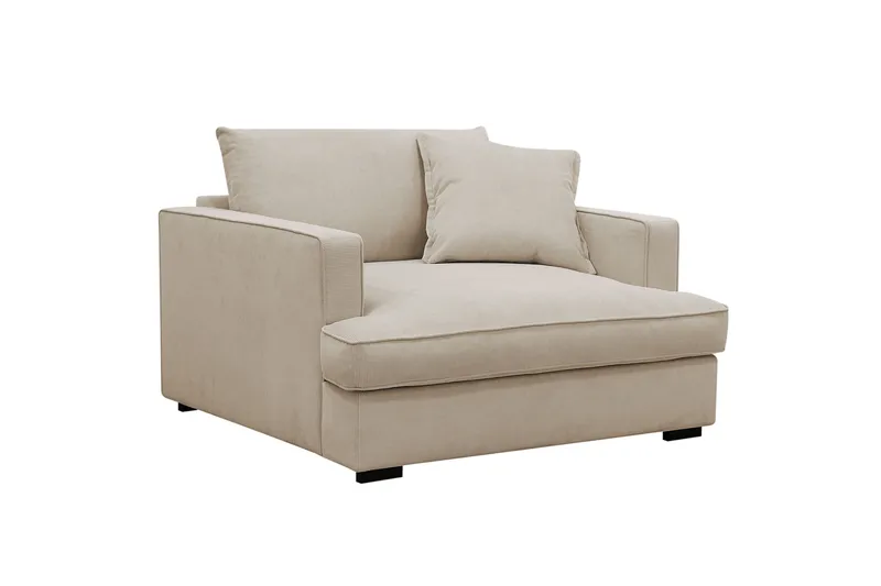 Rossita lyx Ekstra dyp Lenestol - Greige Manchester - Møbler - Stoler - Lenestoler