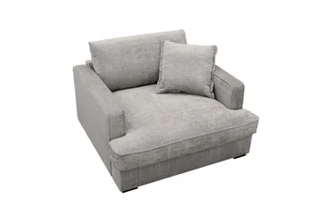 Rossita lyx Ekstra dyp Lenestol - Lysegrå Chenille - Møbler - Stoler - Lenestoler